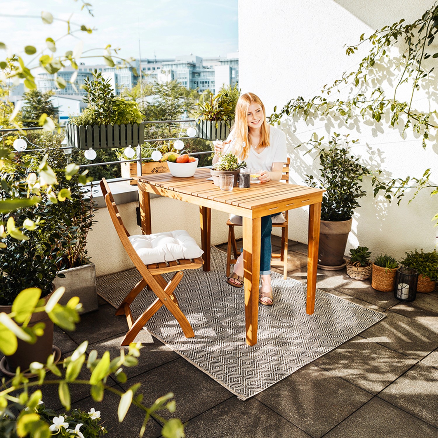 BalkonmöbelSet Grenora 3teilig FSC® Holz Natur bei OBI