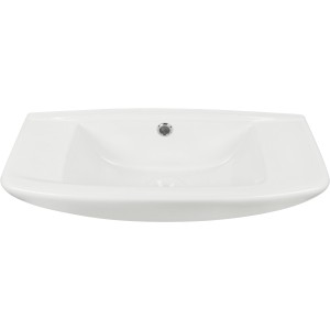 AquaSu scaLma Handwaschbecken, 50x22 cm, weiß, ideal für kleine Bäder und Gäste-WCs.