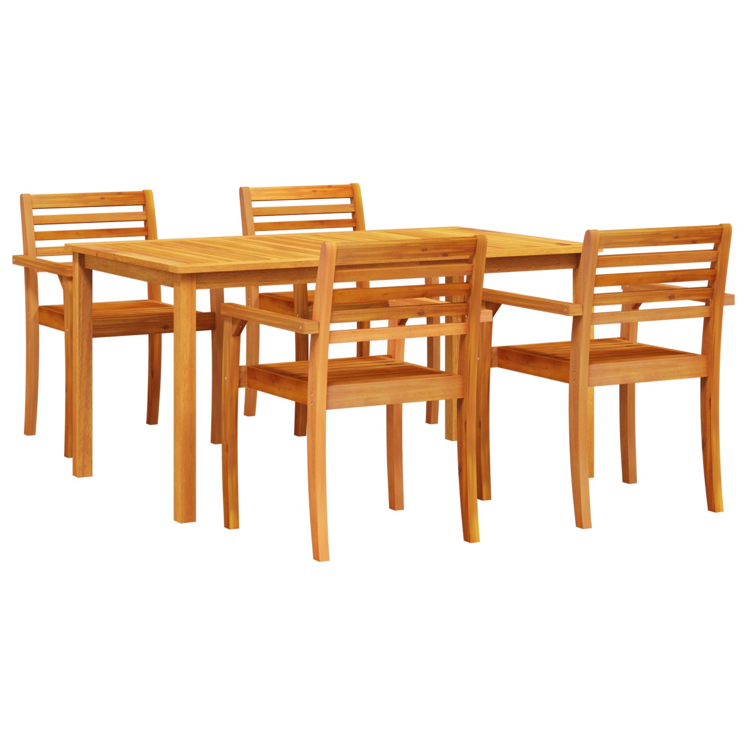 vidaXL 5-tlg Garten-Essgruppe Massivholz Akazie 3375665 günstig online kaufen