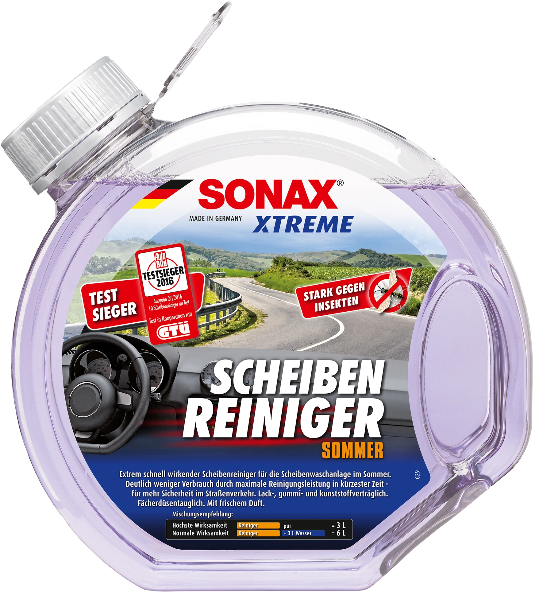 SONAX Scheibenreiniger Scheibenklar Glasreiniger Reiniger Set 5 Liter +  500ml 