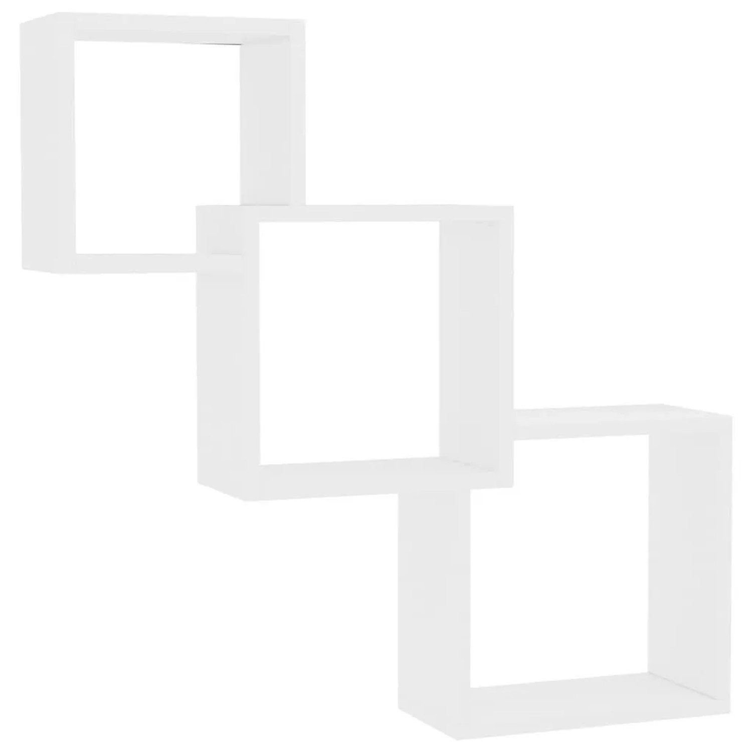 vidaXL Cube Wandregale Weiß 68x15x68 cm Holzwerkstoff 800270