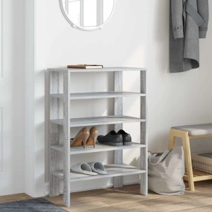 vidaXL Schuhregal Grau Sonoma 61x32x87,5 cm Holzwerkstoff 859856