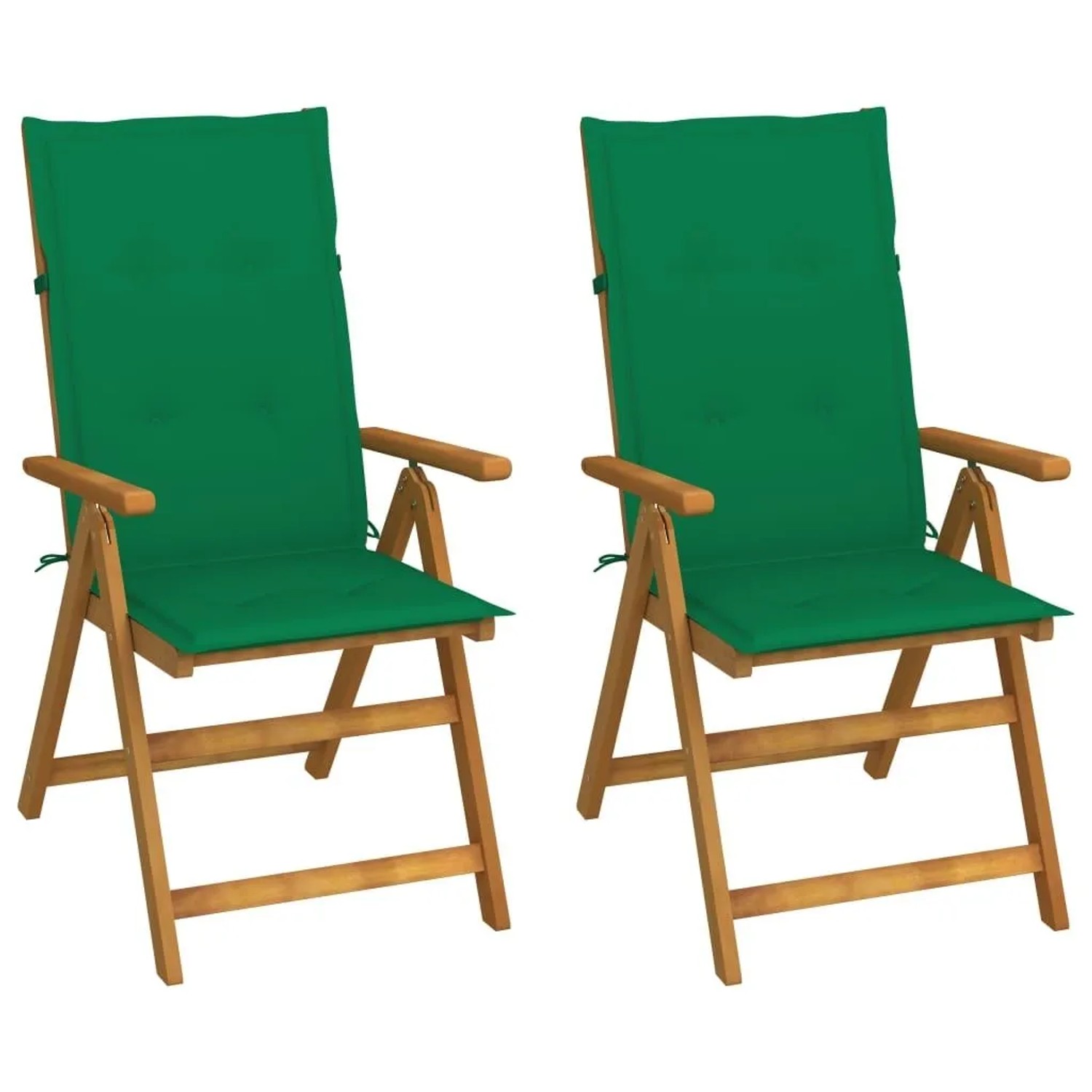 vidaXL Garten-Liegestühle 2 Stk mit Kissen Akazie Massivholz 3064064