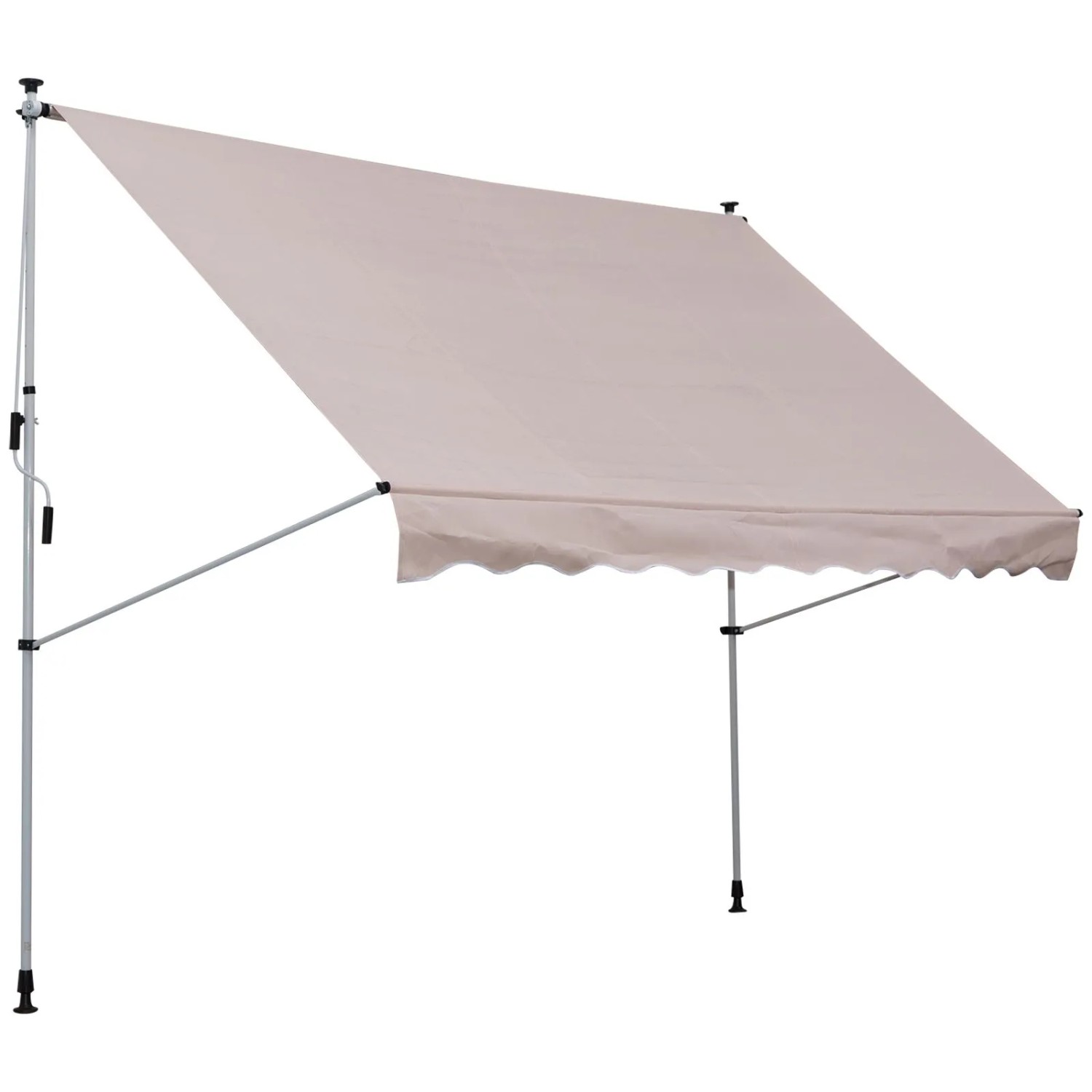 Furnicato Klemmmarkise Gelenkarmmarkise 150cm Breit Cremeweiß