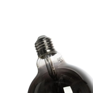 LUEDD Smart E27 LED Lampe G95 mit Rauchglas, dimmbar. Intelligentes Leuchtmittel für stimmungsvolles Licht.