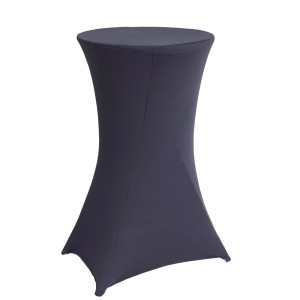 Graue TRUTZHOLM Stehtischhusse 60cm für Partytische, ideal für Events und Feiern.