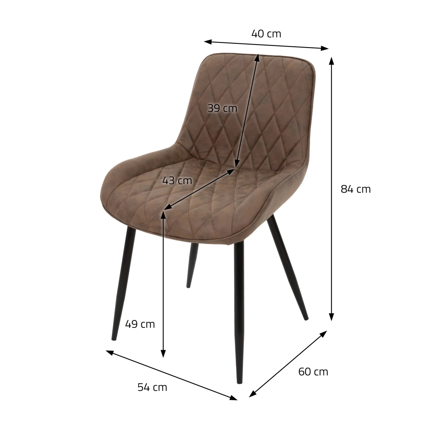 ML-Design Esszimmerstühle 4er Set Braun PU-Kunstleder mit Armlehnen kaufen bei OBI