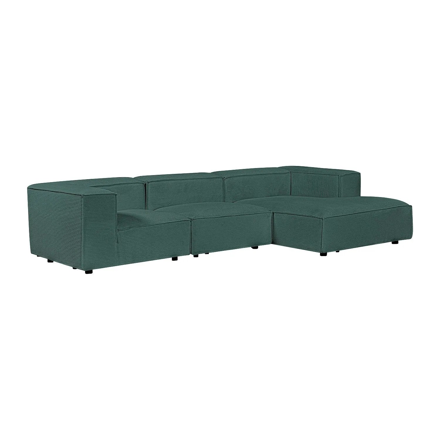 Vente-unique Modulierbares Sofa Ruzolo Grün 313 cm