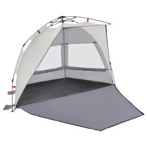 vidaXL Strandzelt 2 Personen Grau Quick Release Wasserdicht 4005310