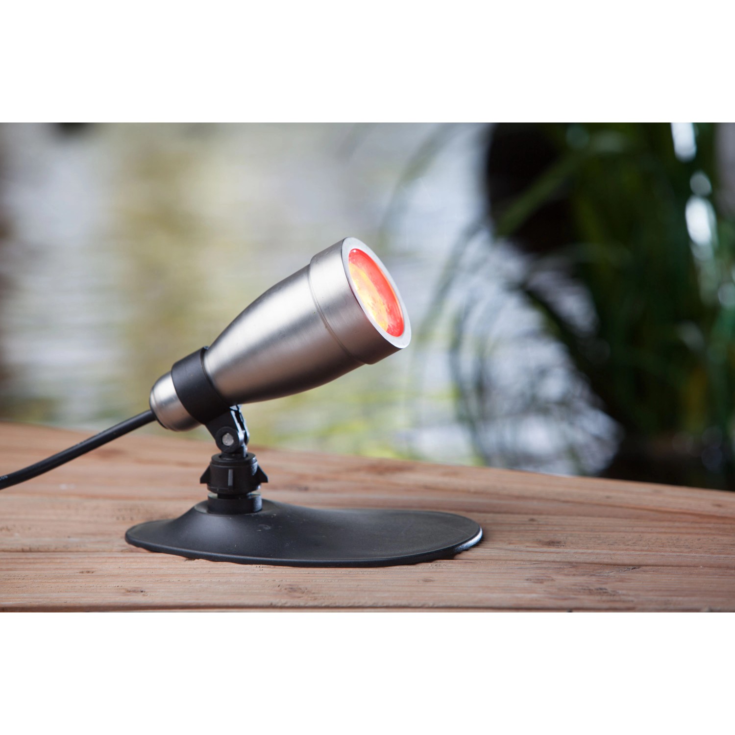 Heissner SMART LIGHT LED-Spot, 3W, Multicolor, Edelstahl, für Teich, Pool und Garten.