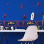 Wandtattoo: Spider-Man in Blau und Rot, 0,3x0,3m, im Kinderzimmer.