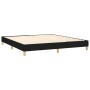 Schwarzes vidaXL Boxspringbett 180x200 cm mit Holzlattenrost und Füßen.