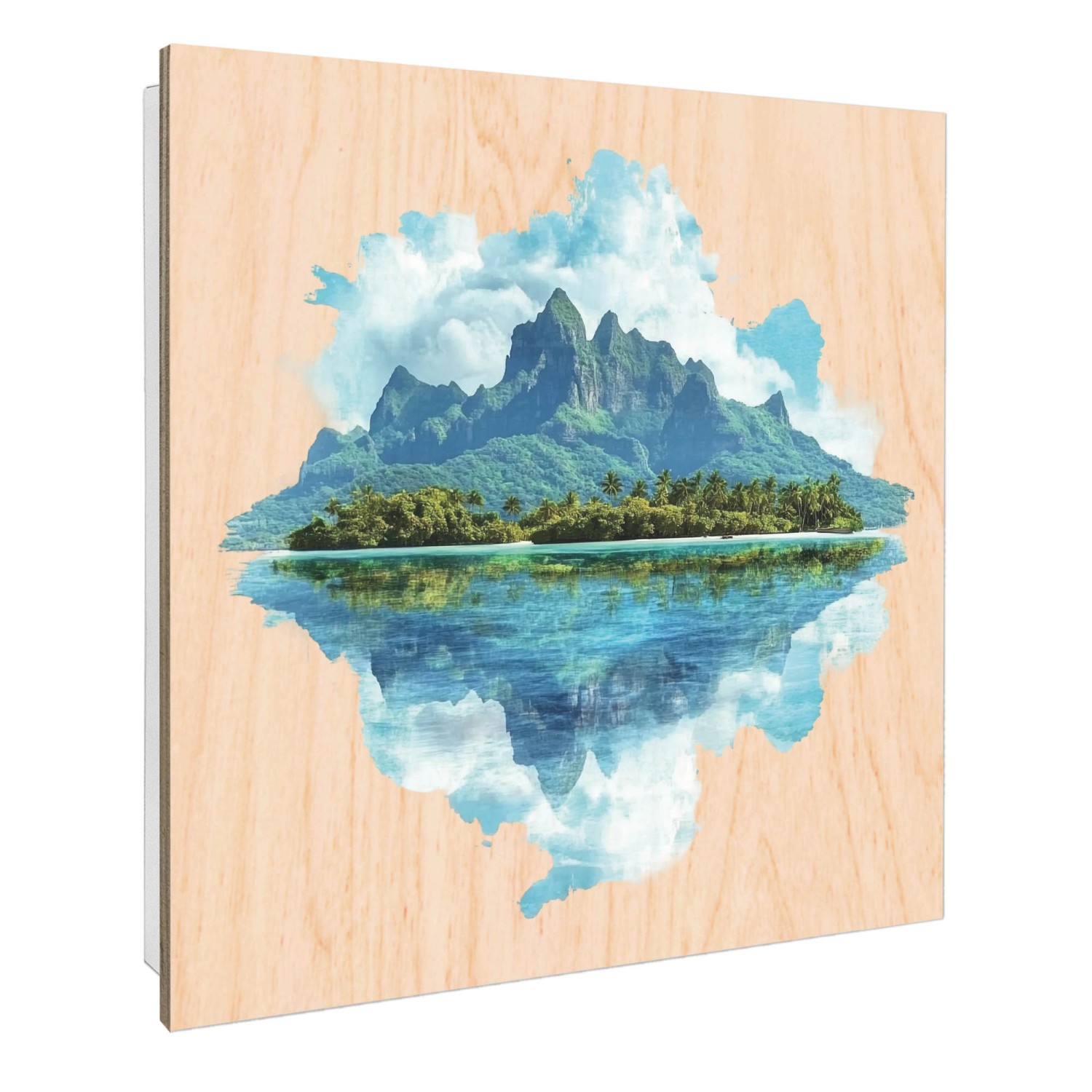 Banjado Großer Schlüsselbox Holz 30x30cm Weiß Scharnier Rechts 50 Haken Sch günstig online kaufen