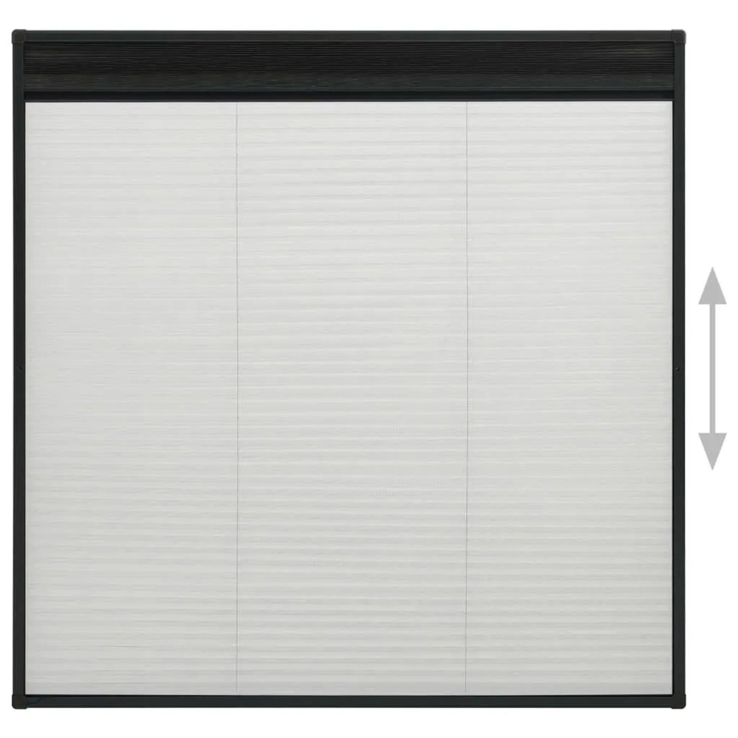 vidaXL Insektenschutz-Plissee für Fenster Alu Anthrazit 120x120 cm 148666_5