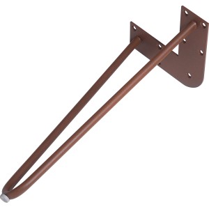 Bankgestell Hairpin in Rostoptik, 180x420 mm, für Möbelbau und DIY-Projekte.