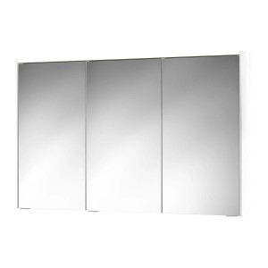 Sieper Spiegelschrank SPS-KHX 120, 120 cm breit, Holzdekor Weiß, mit drei Spiegeltüren.