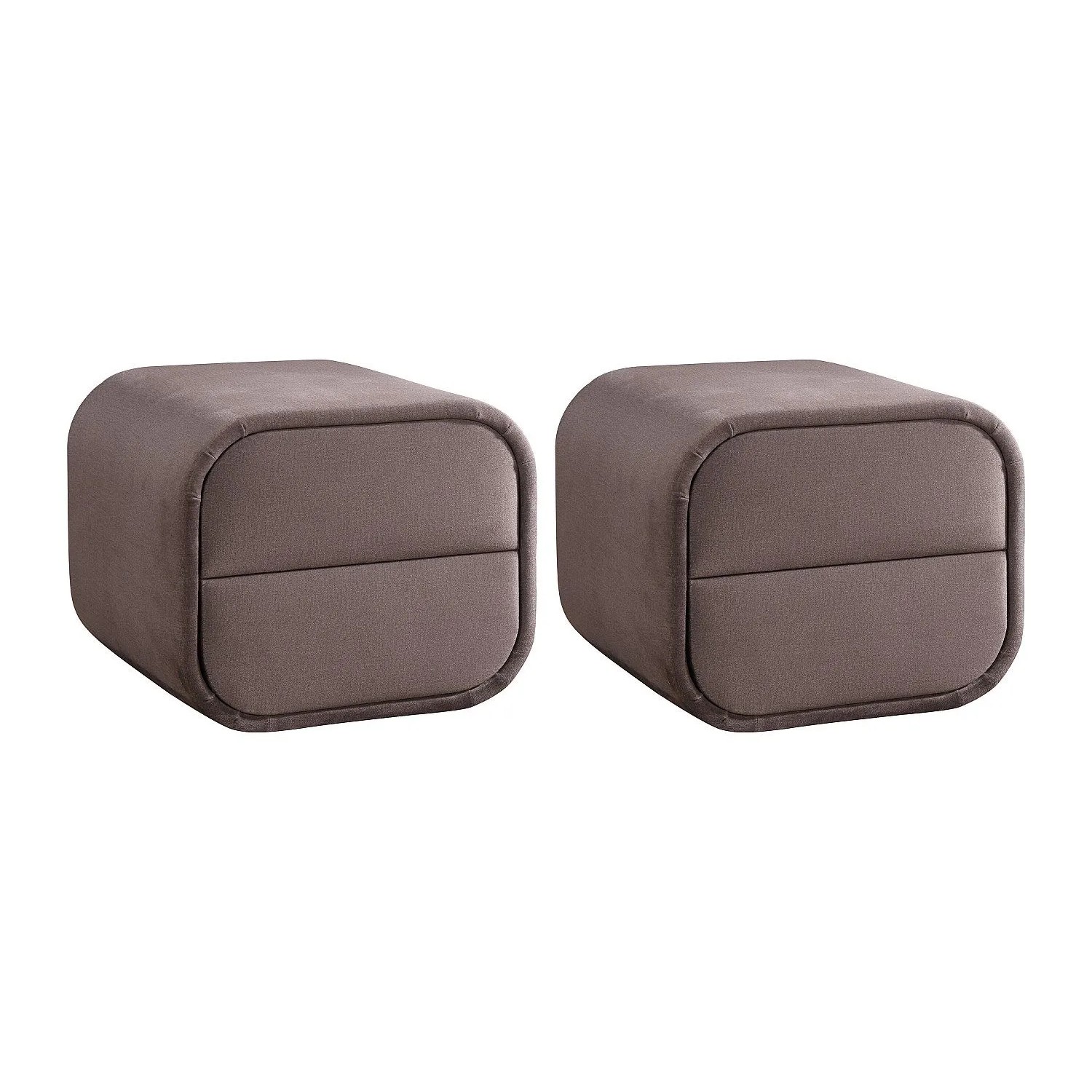 Vente-unique Nachttisch Venalora Taupe 45.5 cm