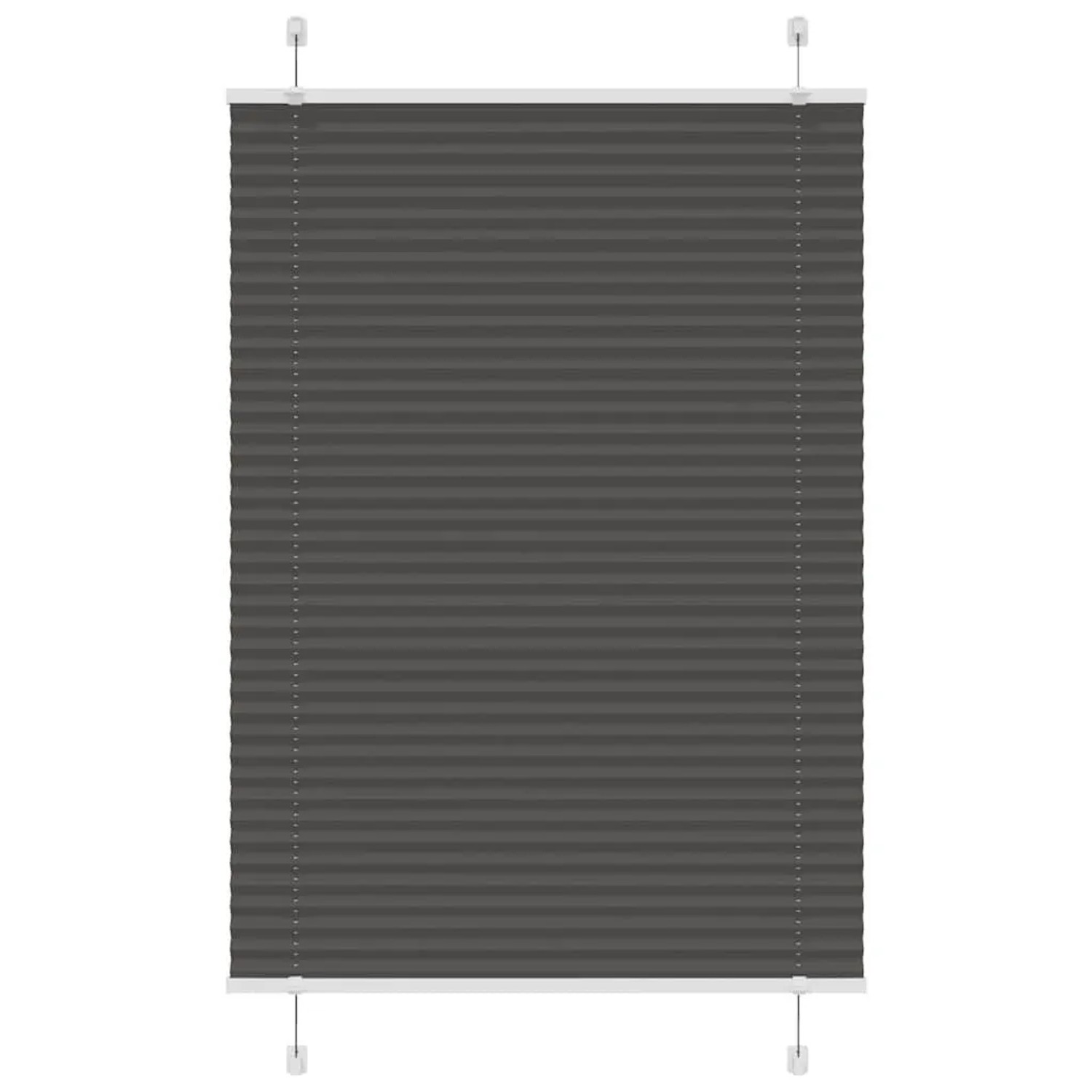 vidaXL Plissee Schwarz 95x100 cm Stoffbreite 94,4 cm Polyester 4015125 günstig online kaufen