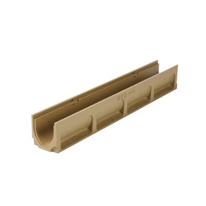 ACO Galaline Polymerbetonrinne, 1 m, für Entwässerung. Detailansicht der Rinne.