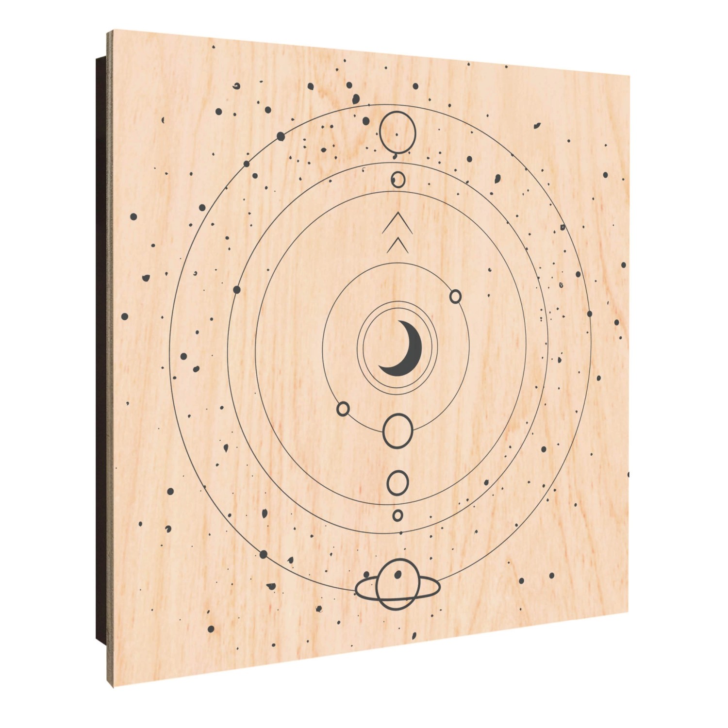 Banjado Schlüsselkasten Holz 30x30cm Schwarz Scharnier Rechts 50 Haken Desi günstig online kaufen