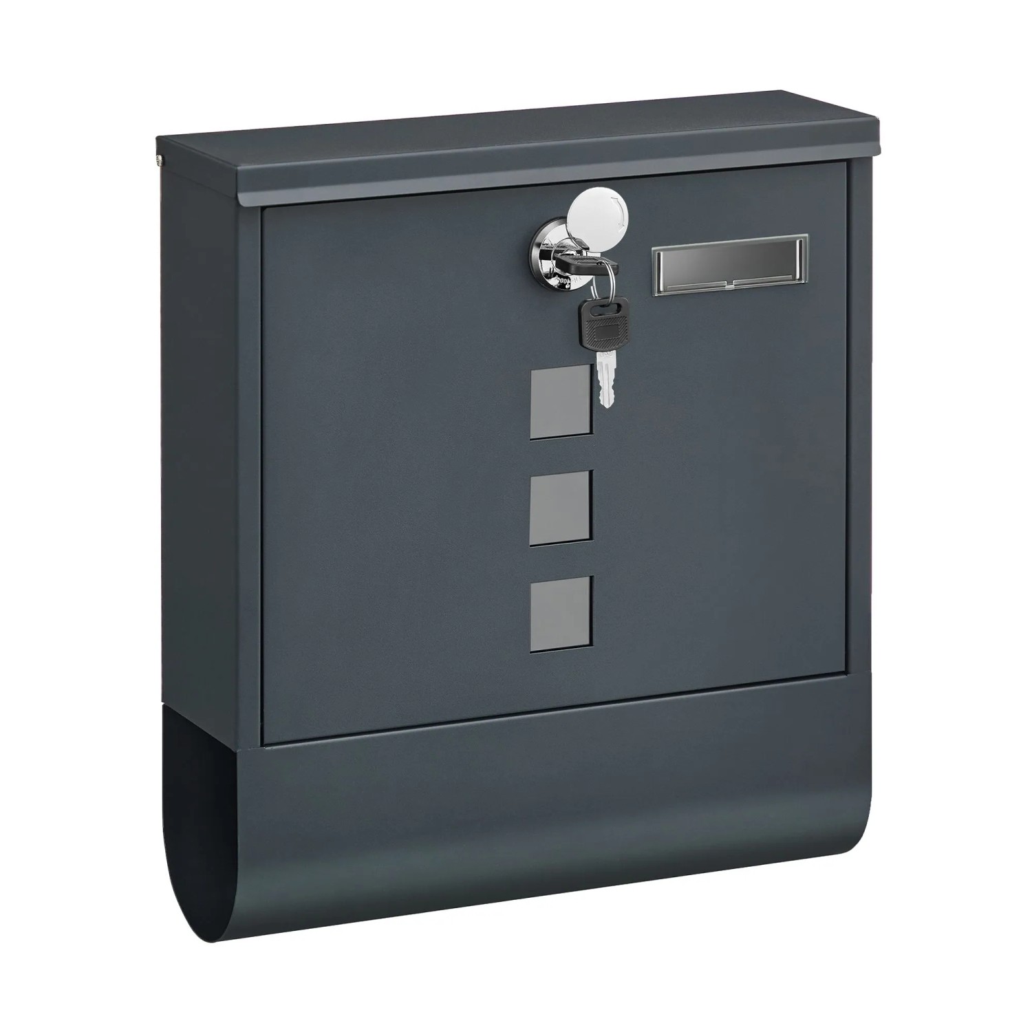 Songmics Wandbriefkasten Post Abschließbar Anthrazit günstig online kaufen