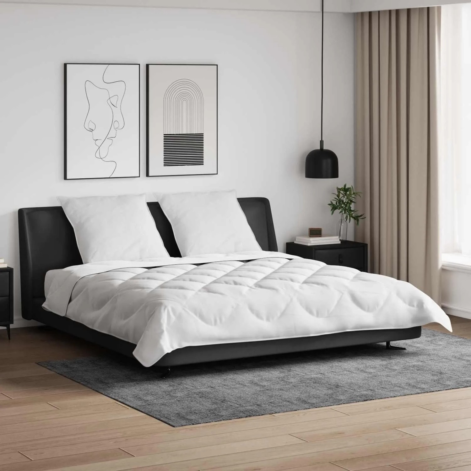 vidaXL Decke mit Kissen 3-Tlg Weiß Mikrofaser 3378094_2