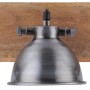 Just Light Wand- und Deckenleuchte Samia, 3-flammig, Eisen/Holz, Vintage-Look.
