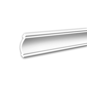 Weiße PROFHOME Eckleiste aus Polyurethan, 200 cm lang, für Decken und Wände.