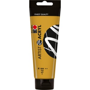 Marabu Artist Acrylfarbe, 120 ml, Gold. Künstler-Acrylfarbe für höchste Ansprüche.