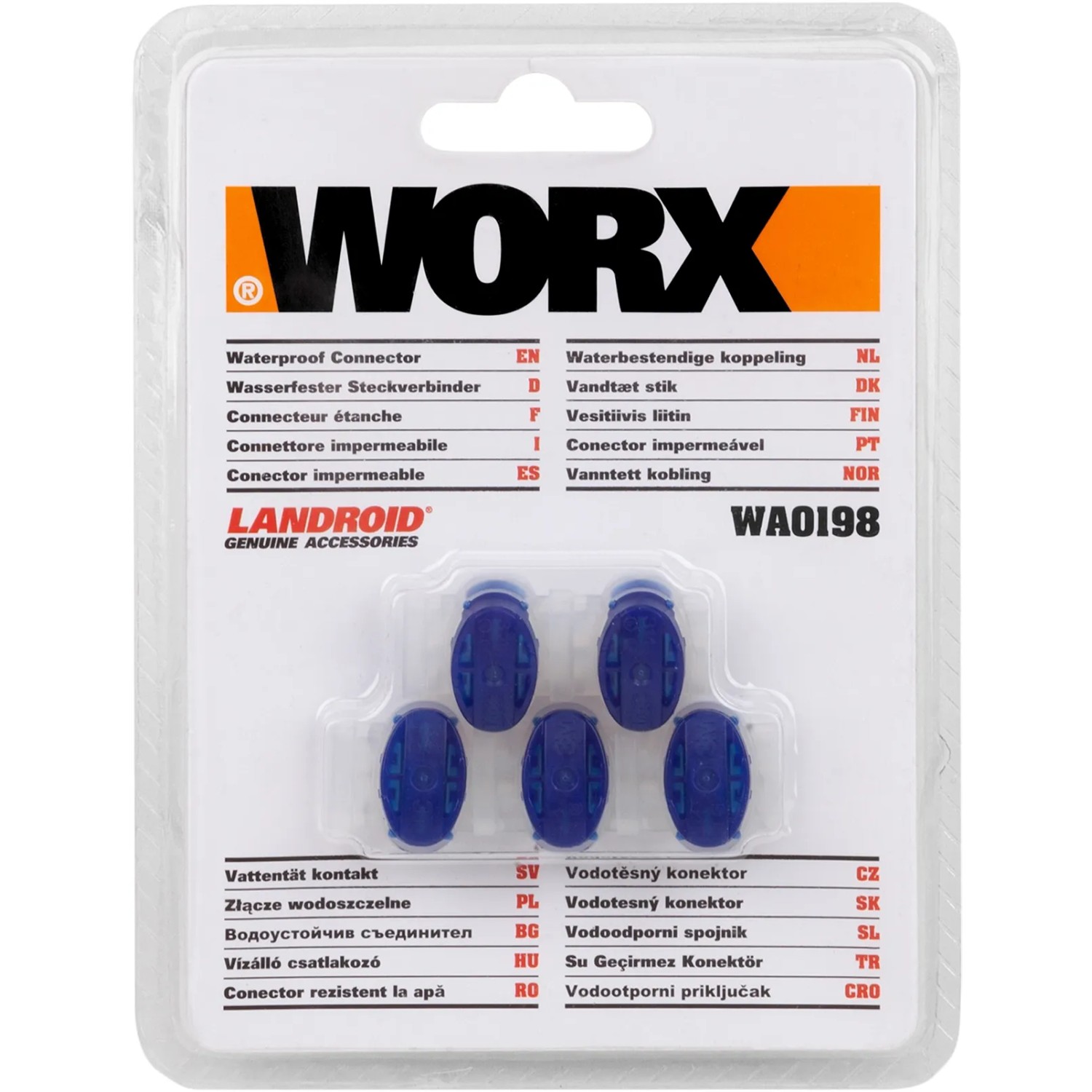 Worx Kabelverbinder WA0198 (5 Stk.) für Landroid Mähroboter, Zubehör zur Reparatur und Erweiterung des Begrenzungskabels.