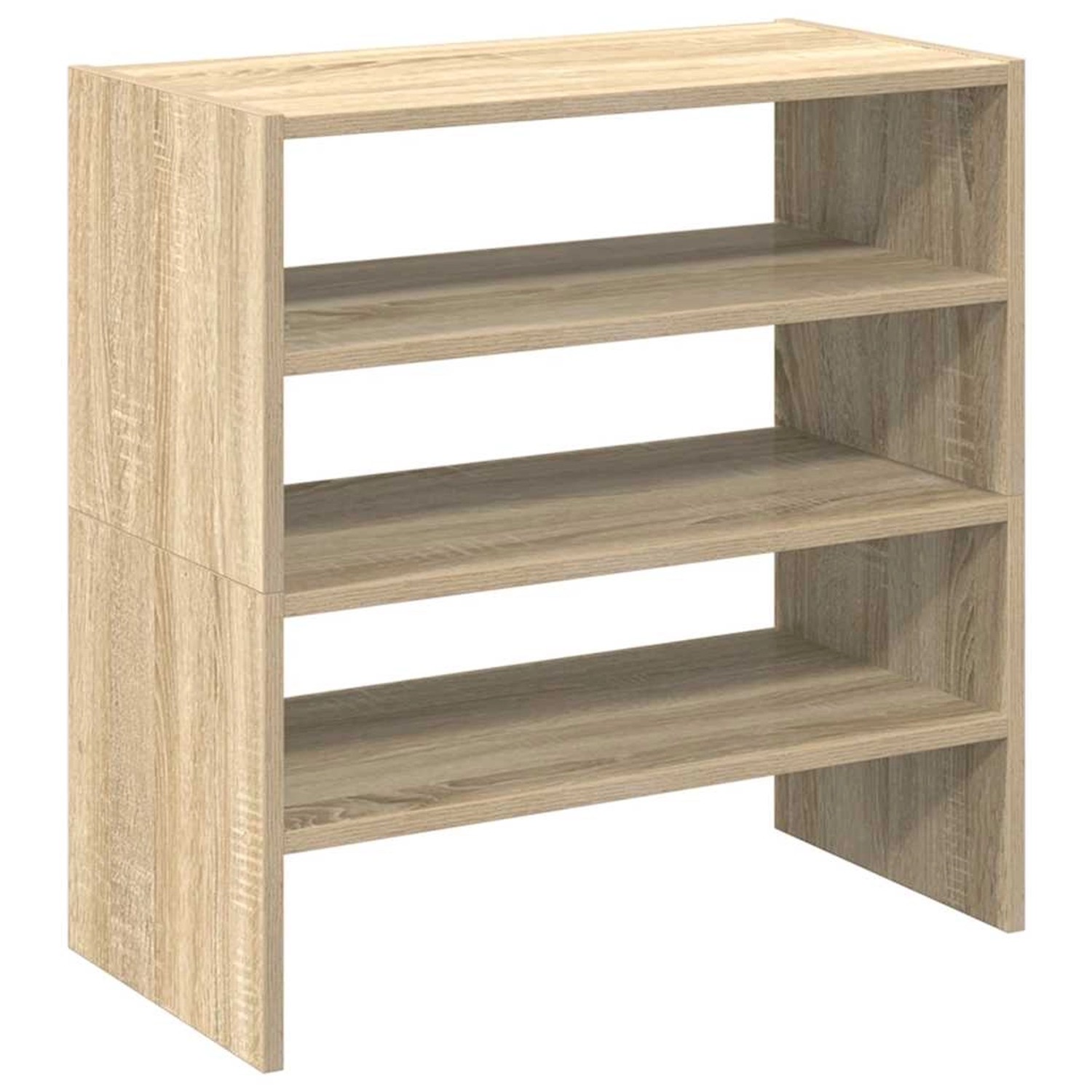 vidaXL Schuhregale 2 Stk Stapelbar Sonoma-Eiche 60x30x30,5 cm 858862