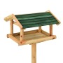 VidaXL Vogelhaus mit Ständer aus Tannenholz, Dach grün, 37x28x100 cm.