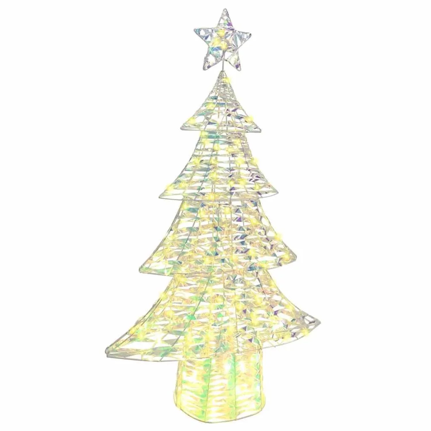 vidaXL Weihnachtsbaum mit 160 LEDs Warmweiß 150 cm PET 42018986