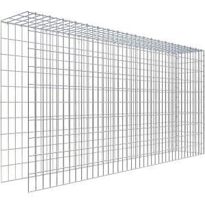 Gabiona Anbaukorb Typ 4, 100x200x30cm, Maschenweite 5x10cm, aus verzinktem Drahtgitter.