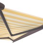 Kassettenmarkise Perform, 300x200 cm, anthrazit Gestell, rot-orange gestreiftes Tuch.