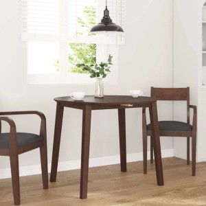 vidaXL Esstisch Braun Massivholz Gummibaumholz 4102528