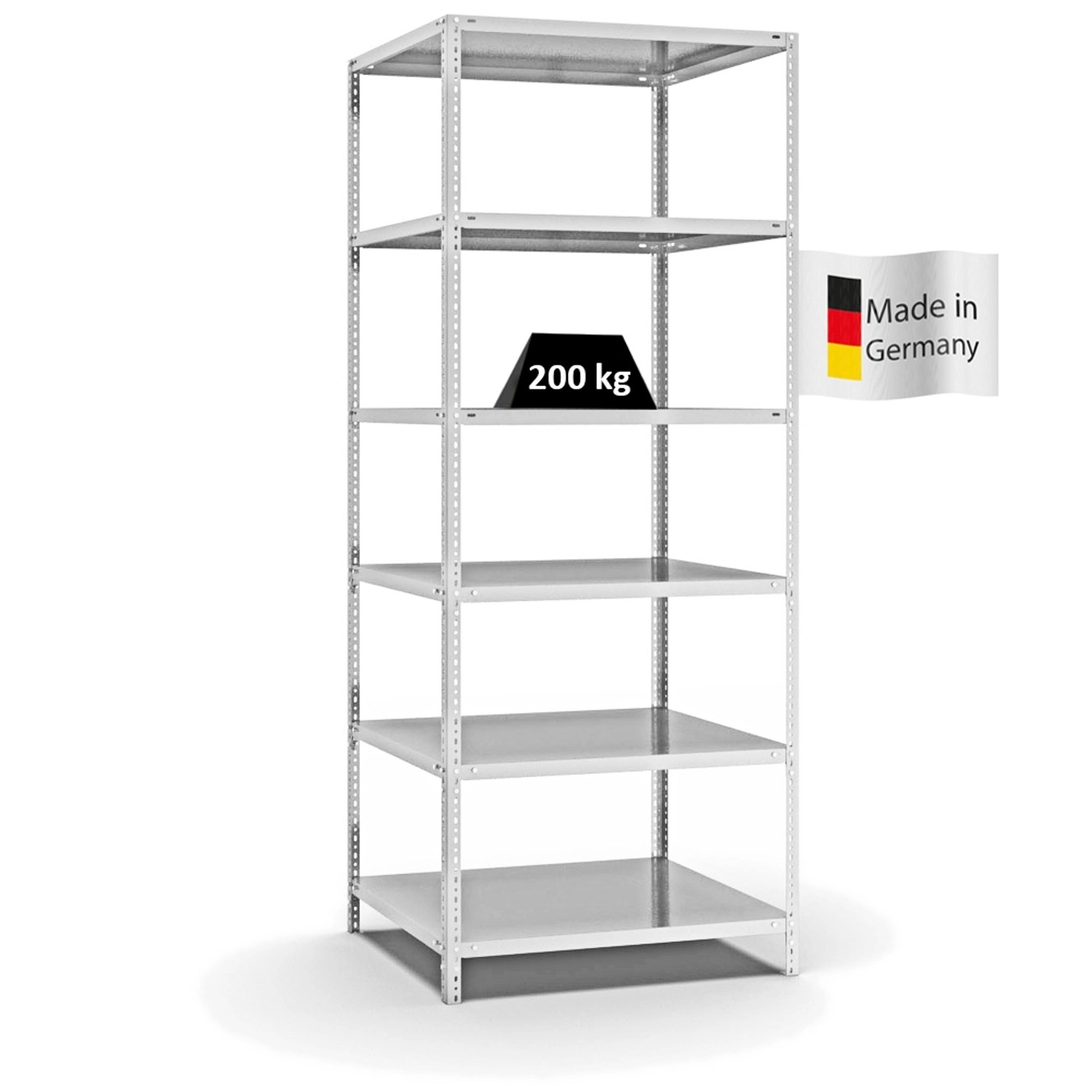 PROREGAL Fachbodenregal Schraubsystem Medium-Duty Grundregal HxBxT 250 x 10 günstig online kaufen