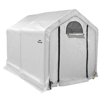 ShelterLogic Foliengewächshaus, 180x240x200 cm, mit Tür und Fenster für optimale Belüftung.