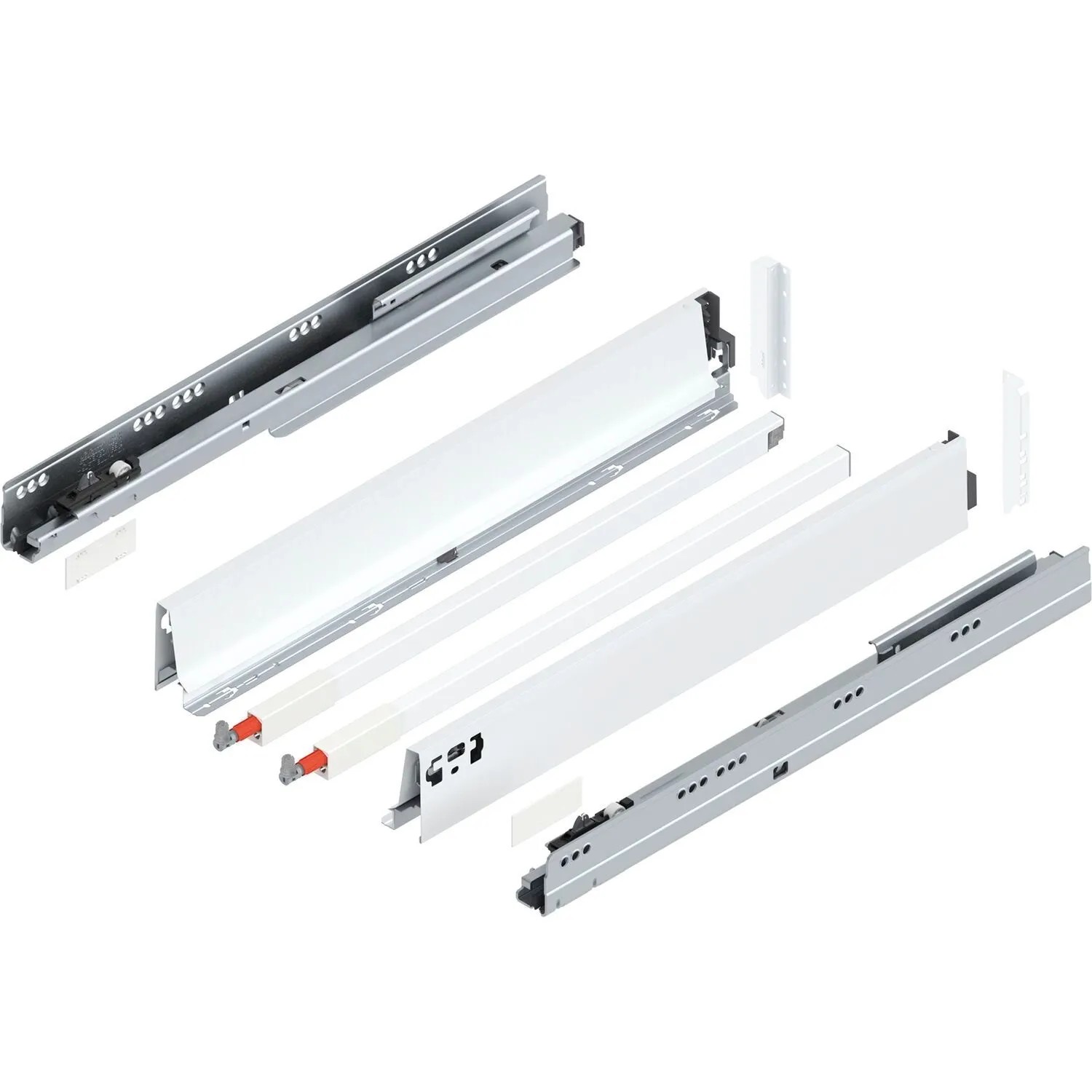 Blum D-Reling Tandembox antaro Vollauszug 600 mm 65 kg Seidenweiß 1 Paar