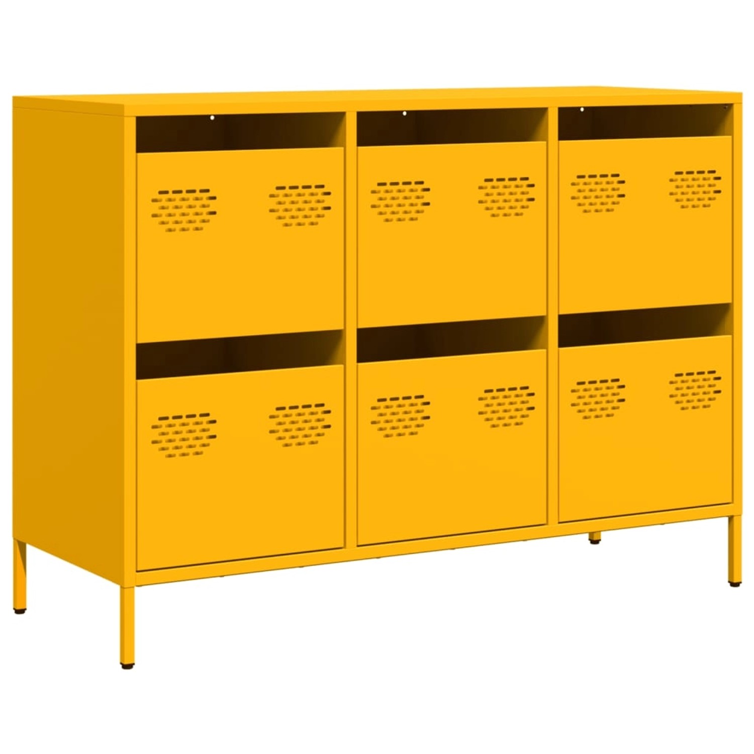 vidaXL Sideboard Senfgelb 101,5x39x73,5 cm Kaltgewalzter Stahl 851265 günstig online kaufen