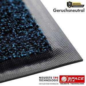 Floordirekt Schmutzfangmatte Space 205 Rutschfest TPE-Rücken Blau 120 x 180 cm