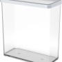 Rechteckige Rotho Dose Loft Premium, 3,2 l, transparent mit weißem Deckel. Vorratsdose für Küche.