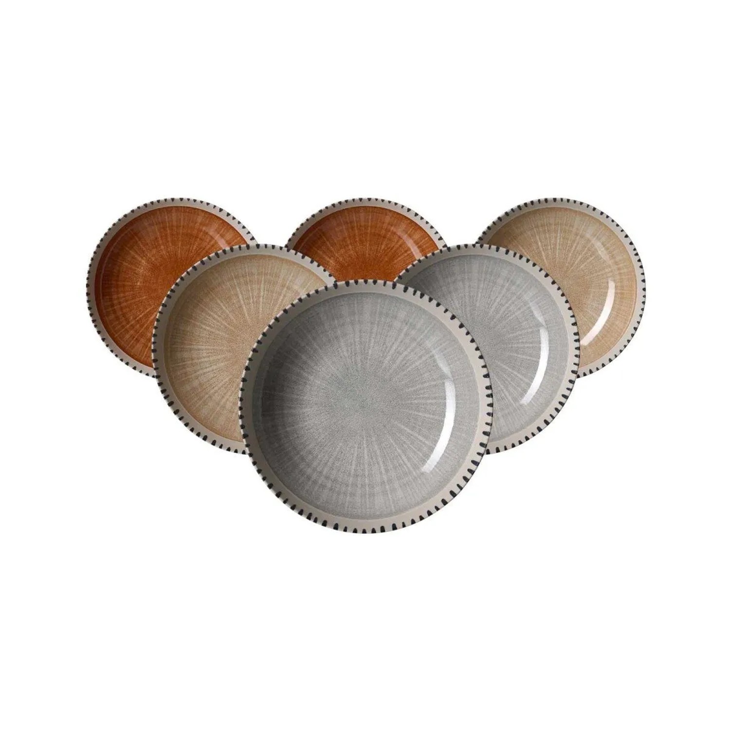 Ritzenhoff & Breker Natura Suppenteller 21 cm 6er Set Mix