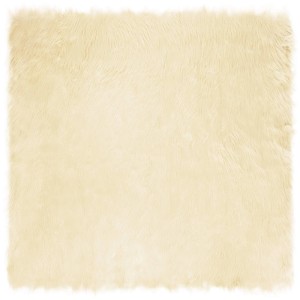 vidaXL Kunstschaffell Teppich Tafalla Creme 200 x 200 cm Polyester 42021511