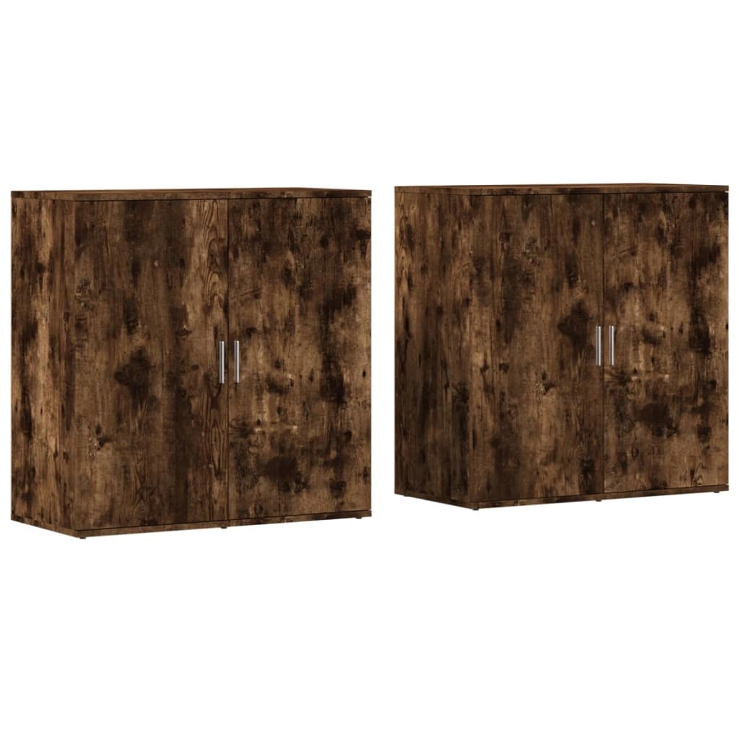 vidaXL Sideboards 2 Stk Räuchereiche 79x38x80 cm Holzwerkstoff 3276606 günstig online kaufen