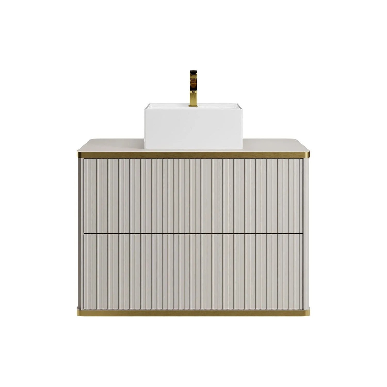 Vente-unique Einzelwaschtisch Keliza Beige 80 cm