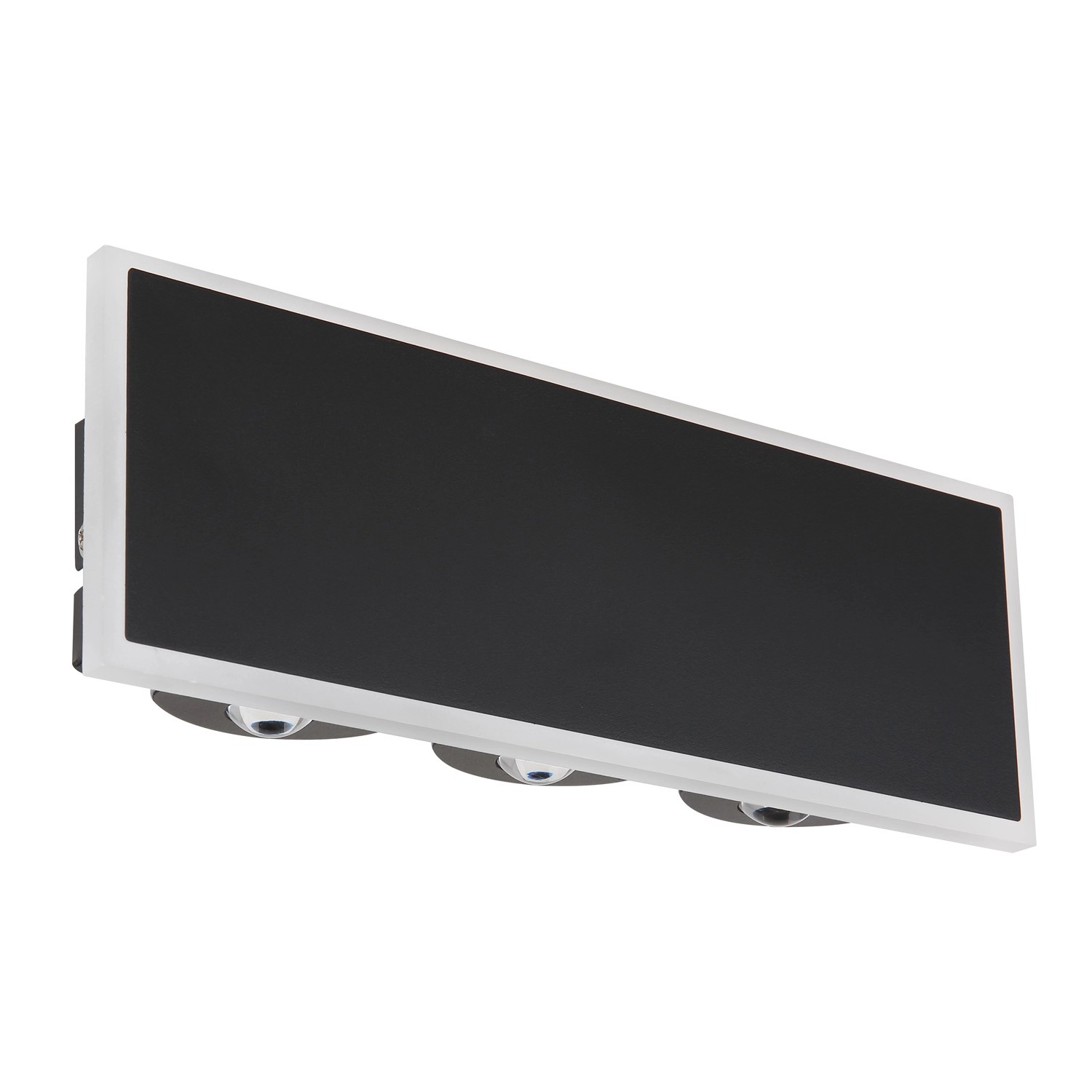 Moderne, schwarze LED-Wandleuchte Saidy, 25x9 cm, für stimmungsvolle Beleuchtung im Innenbereich.