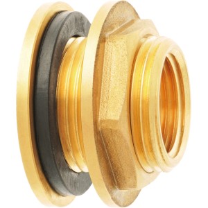 Geka Regentonnenanschluss aus Messing, 19,17 mm (1/2 Zoll) für Regentonnen und Wasserzapfstellen.