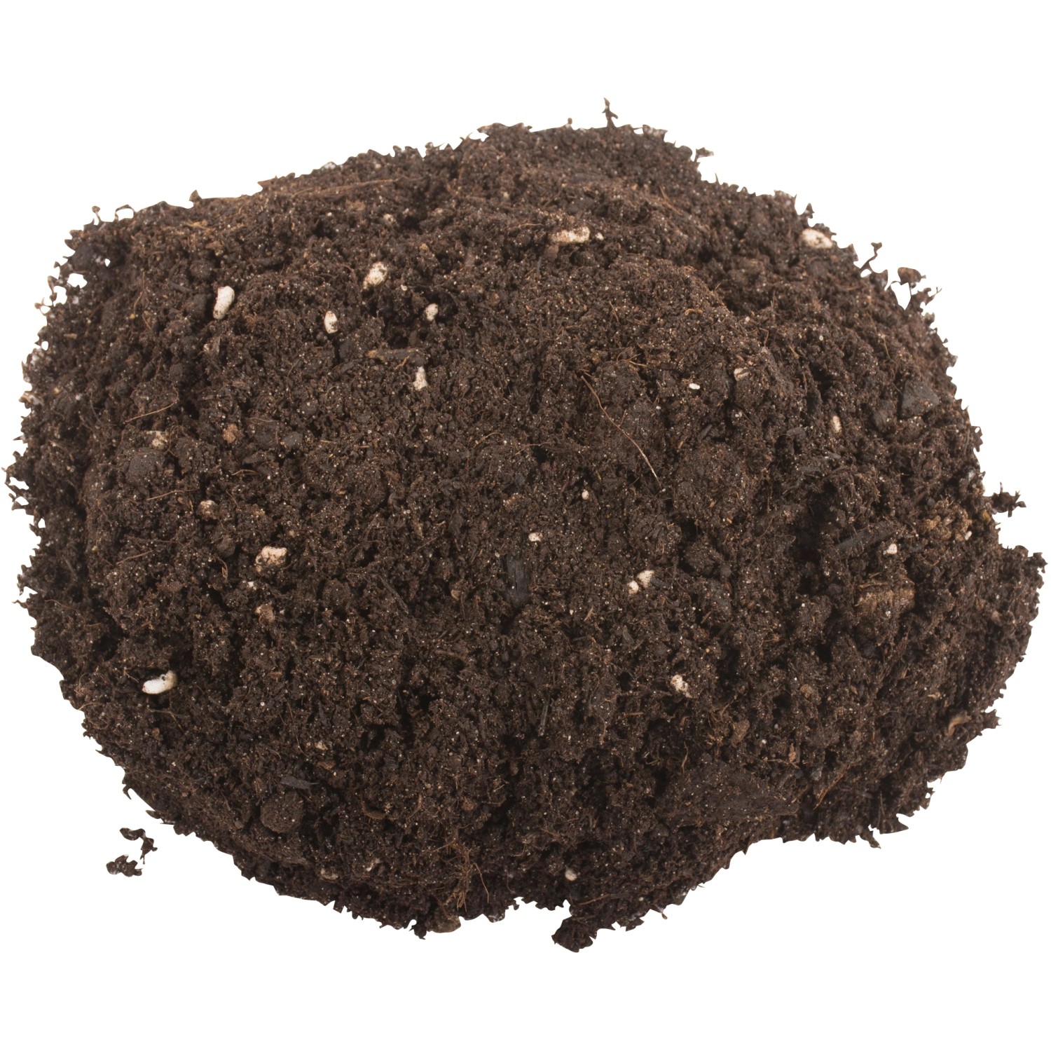 Nahaufnahme von Compo Sana Qualitäts-Blumenerde (50L) mit Perlite. Universalerde für Zimmer-, Balkon- und Gartenpflanzen.