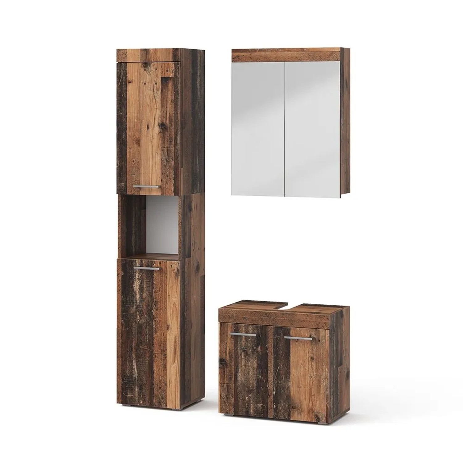Vicco Badmöbel-Set Luna Oldstyle 60 x 56 3-teilig